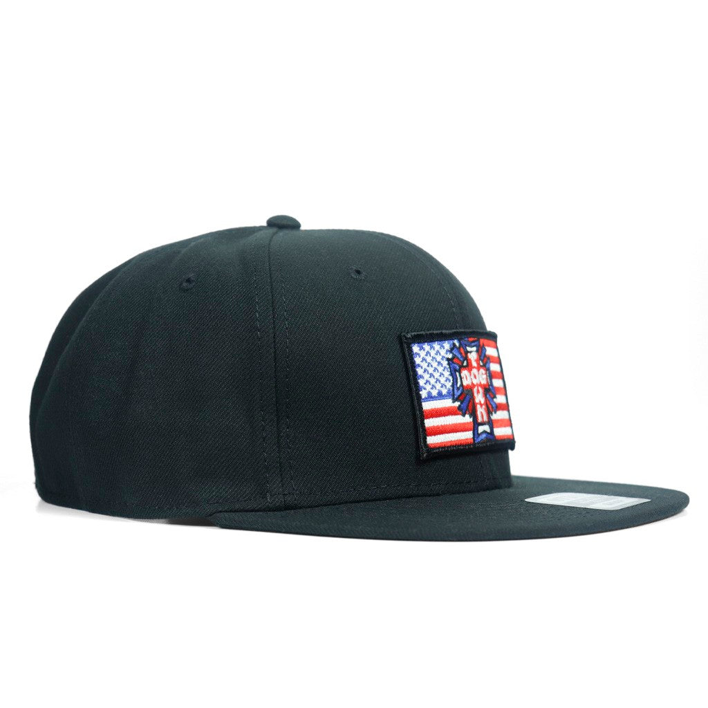 Boné Dogtown Flag Patch Snapback - Preto
