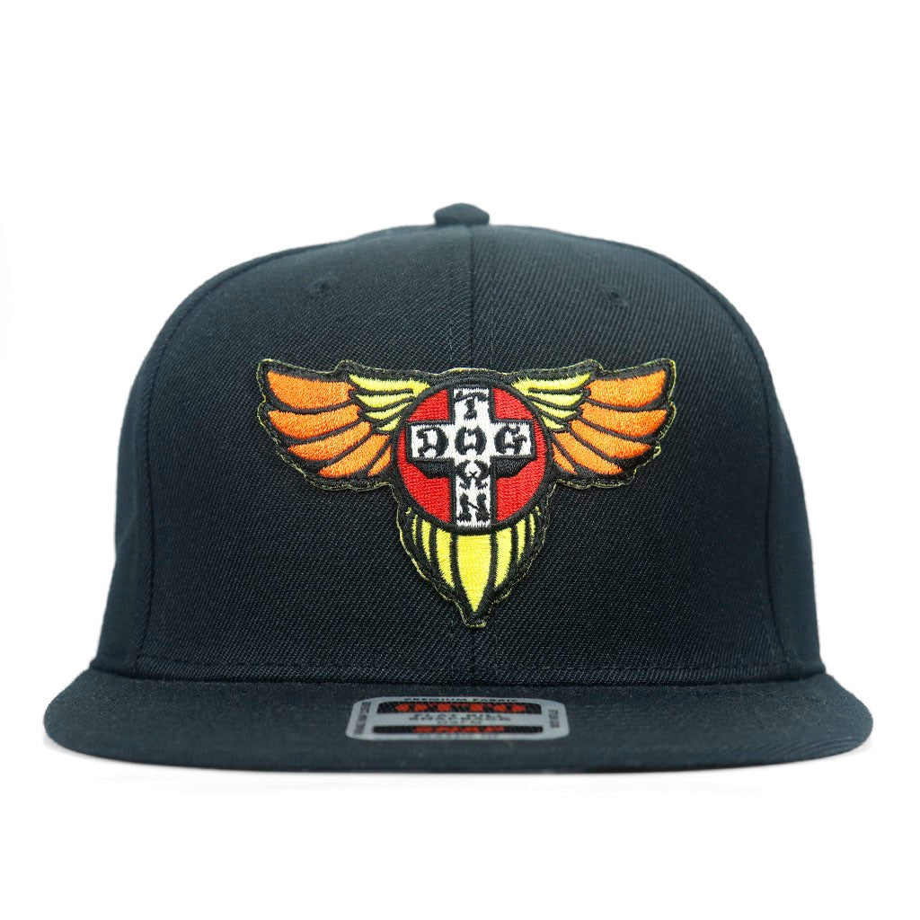Boné Dogtown Wings Patch OG 70s Snapback - Preto
