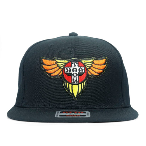 Boné Dogtown Wings Patch OG 70s Snapback - Preto