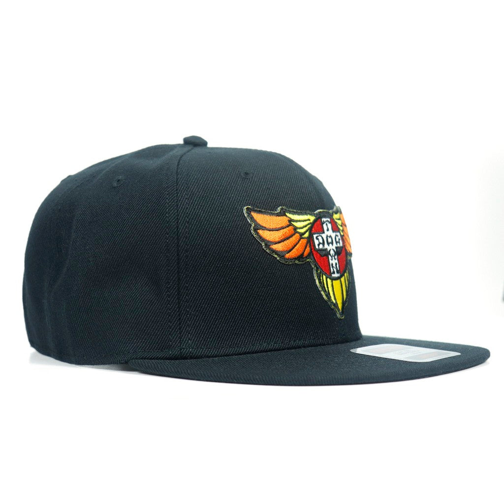 Boné Dogtown Wings Patch OG 70s Snapback - Preto