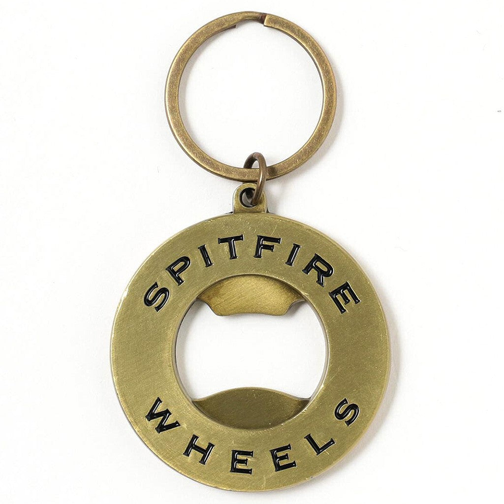 Chaveiro Spitfire Wheels Swirl Gold Keychain - Bottle Opener - DOURADO