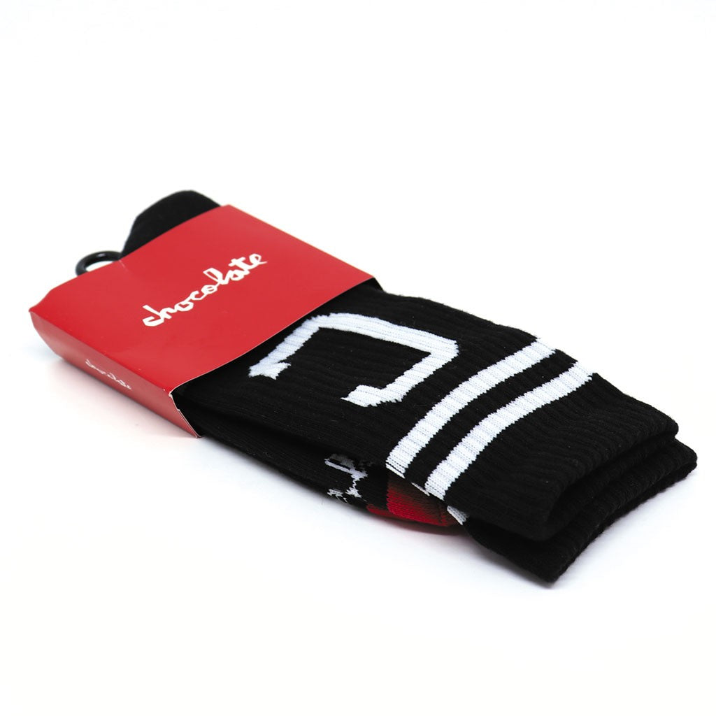 Meia Chocolate Skateboards Athletic C Socks - Preta
