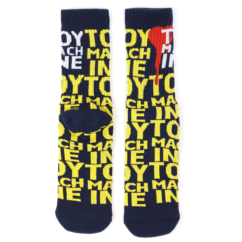 Meia Toy Machine Blood Spot - Preta / Amarelo