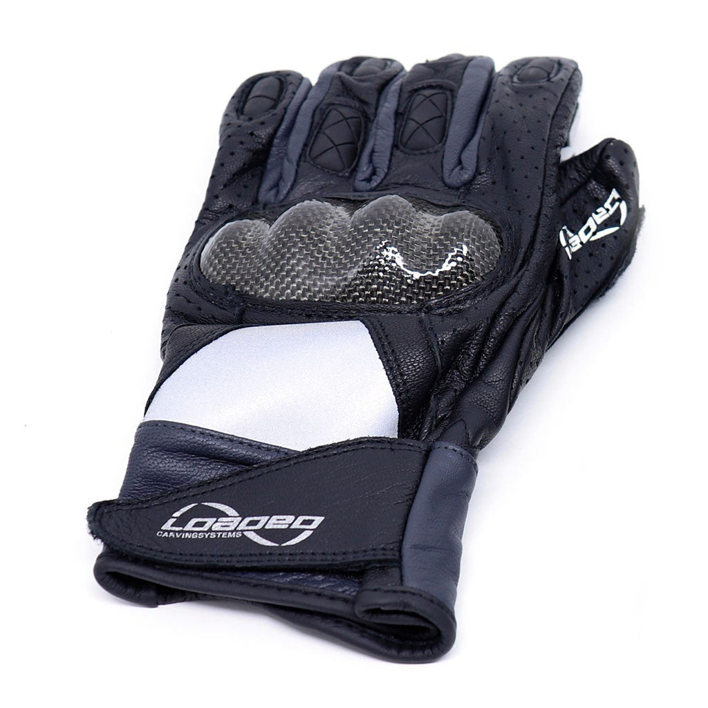 Luva Loaded Boards Leather Race - Preta