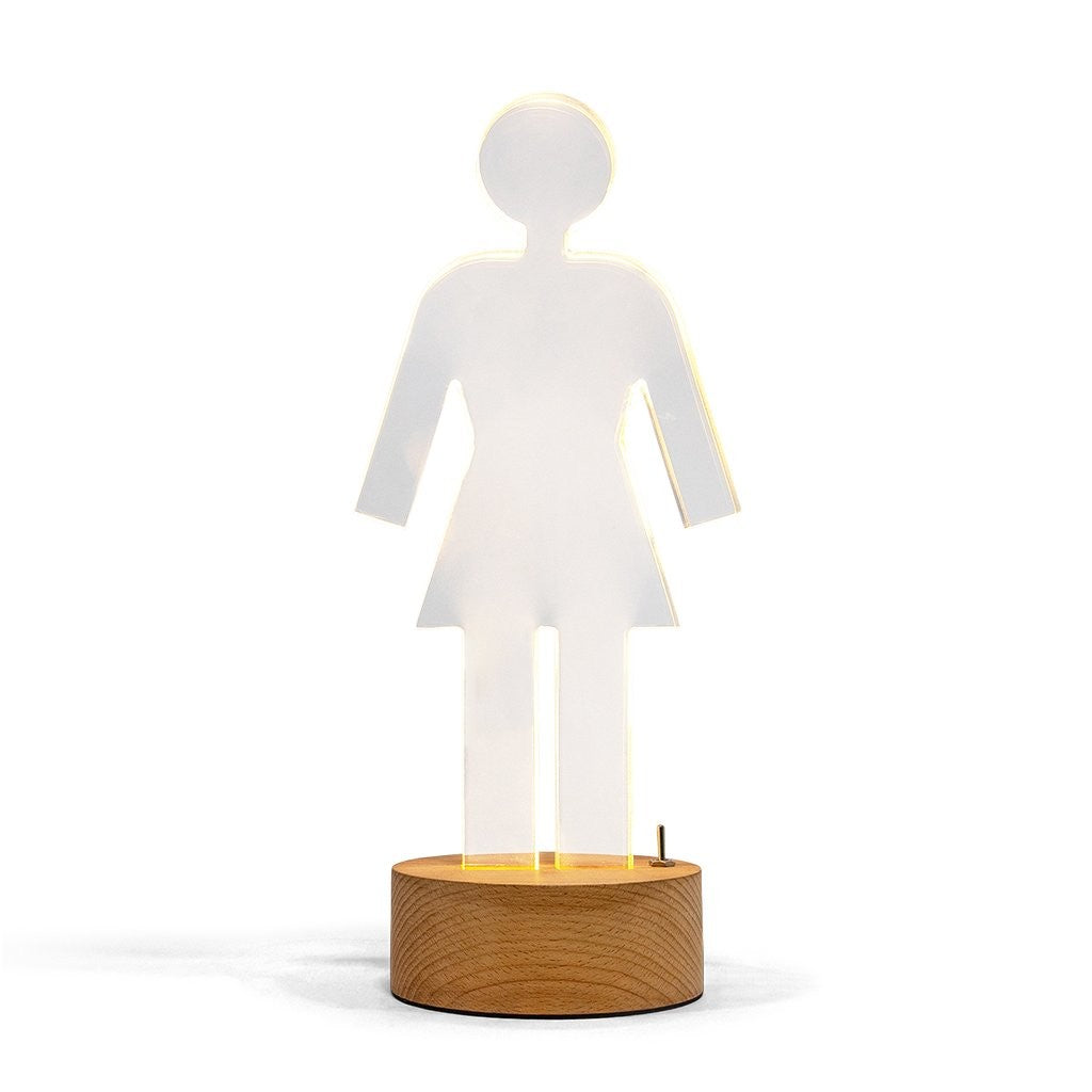Luminária Girl Skateboards OG Acrylic Lamp - Bege / Transparente