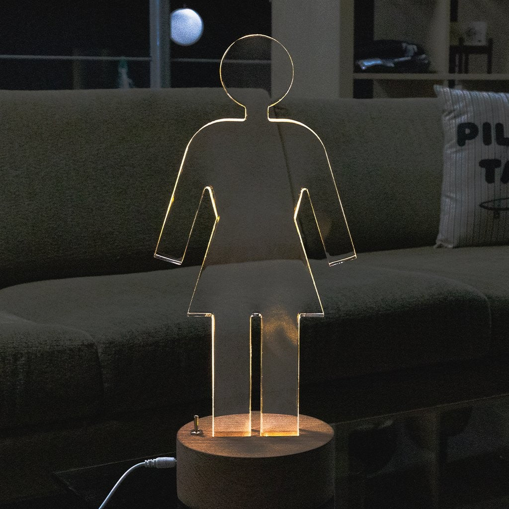 Luminária Girl Skateboards OG Acrylic Lamp - Bege / Transparente