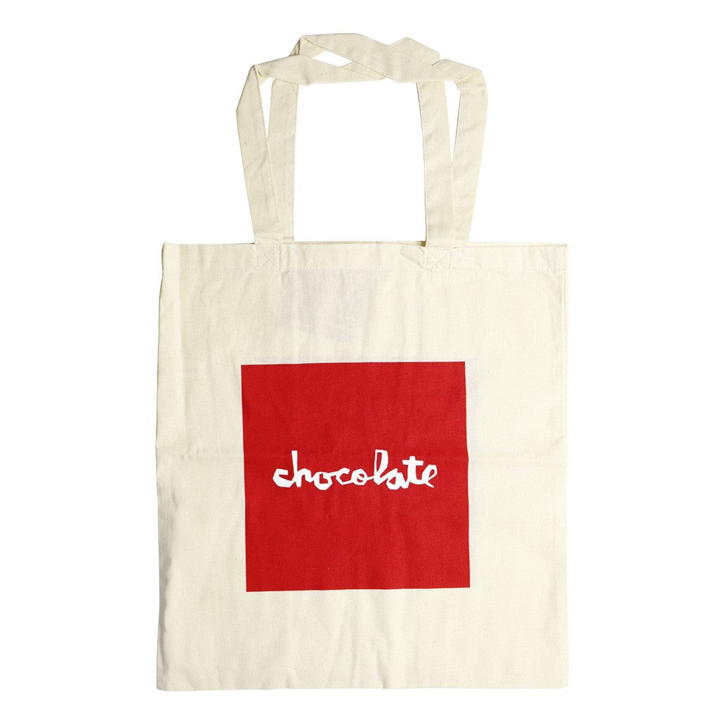 Sacola Chocolate Skateboards Red Square Canvas Tote - Bege
