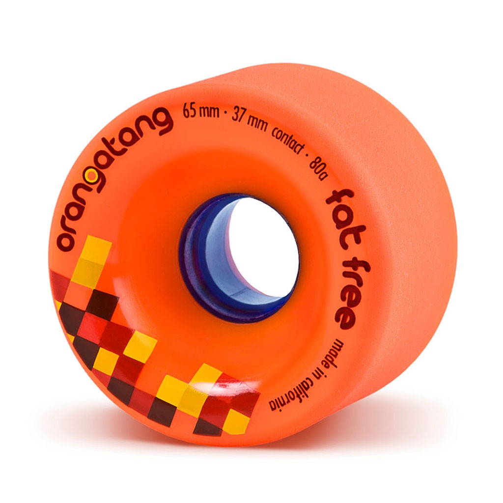 Roda Orangatang Wheels Fat Free 65mm 80a - Laranja