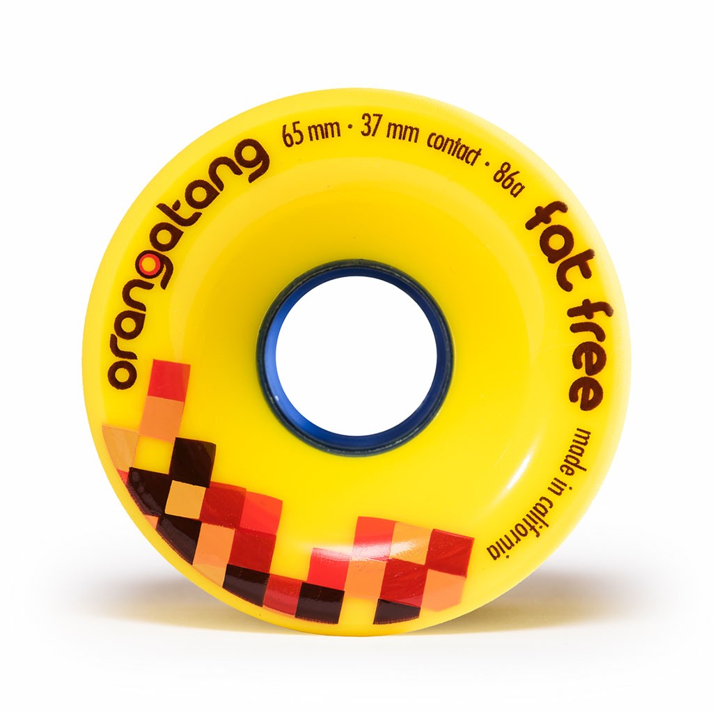 Roda Orangatang Wheels Fat Free 65mm 86a - Amarelo