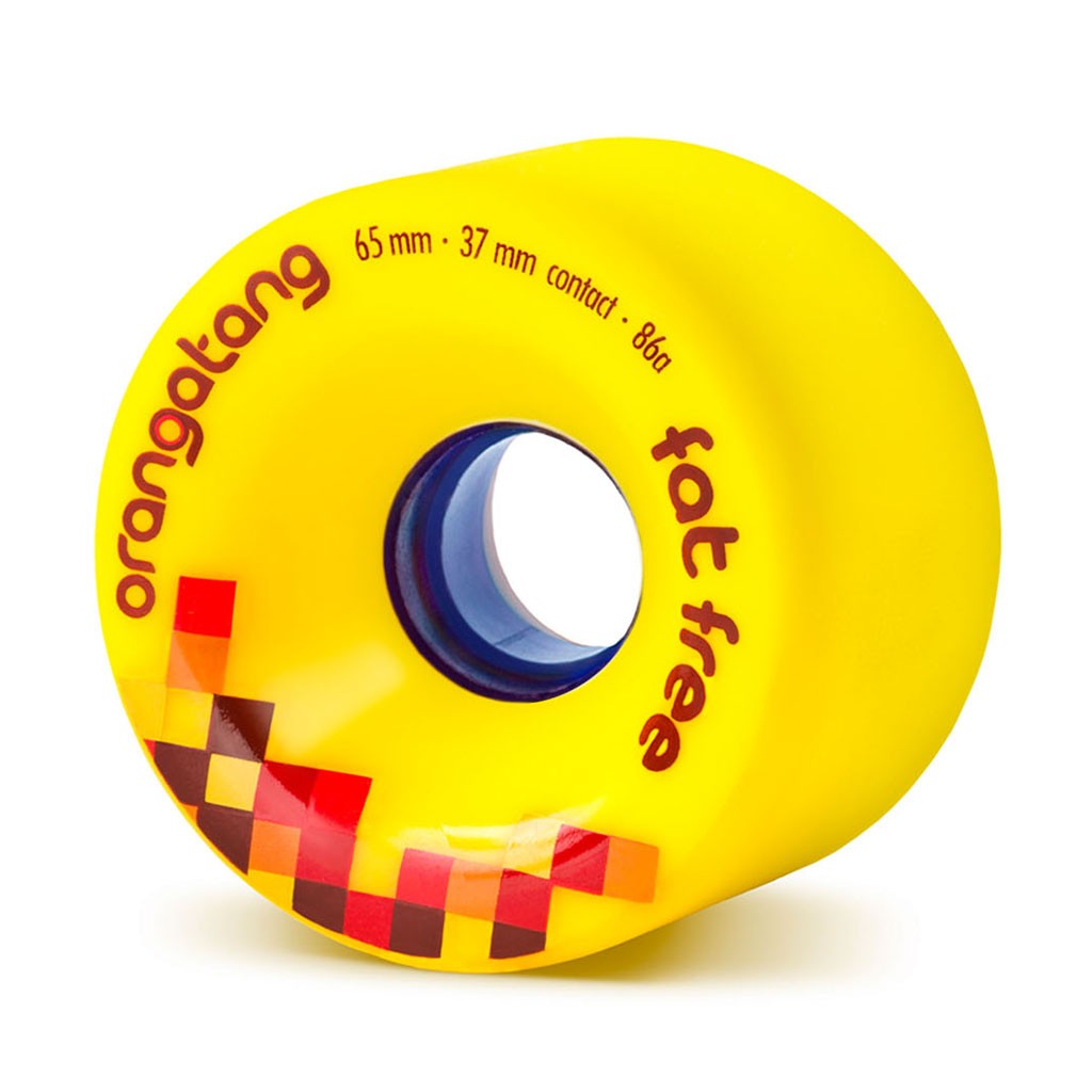 Roda Orangatang Wheels Fat Free 65mm 86a - Amarelo