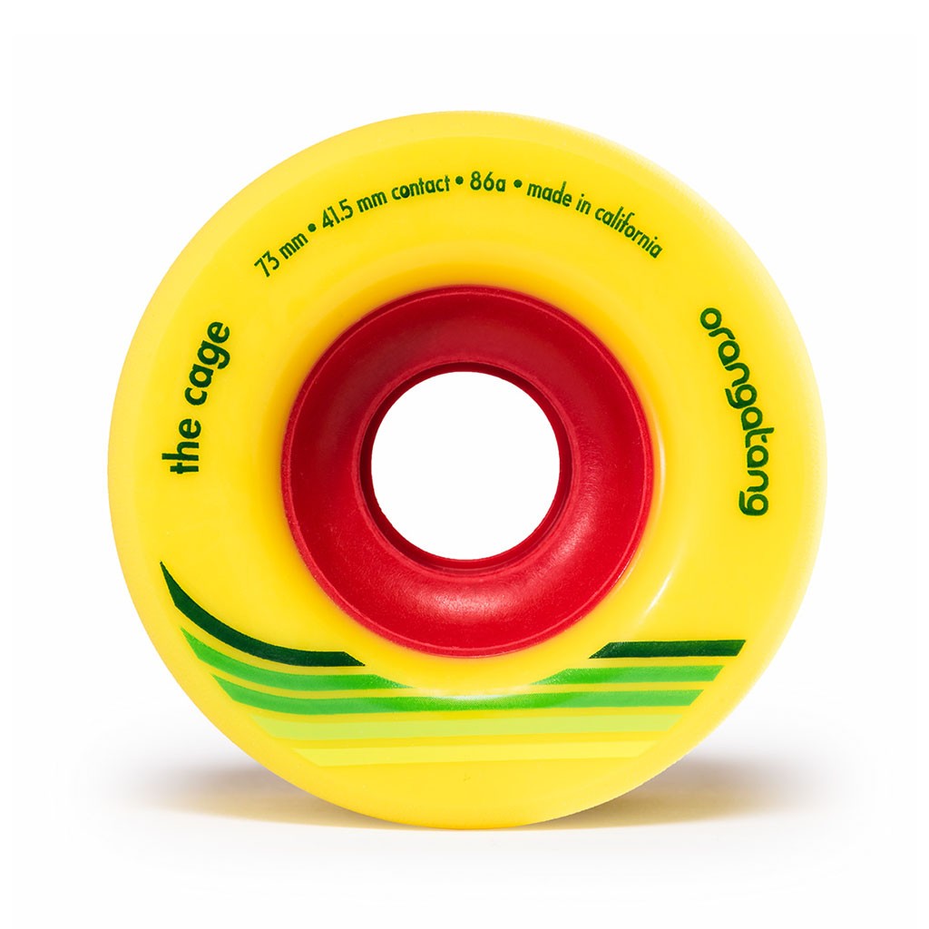 Roda Orangatang Wheels The Cage 73mm 86a - Amarelo