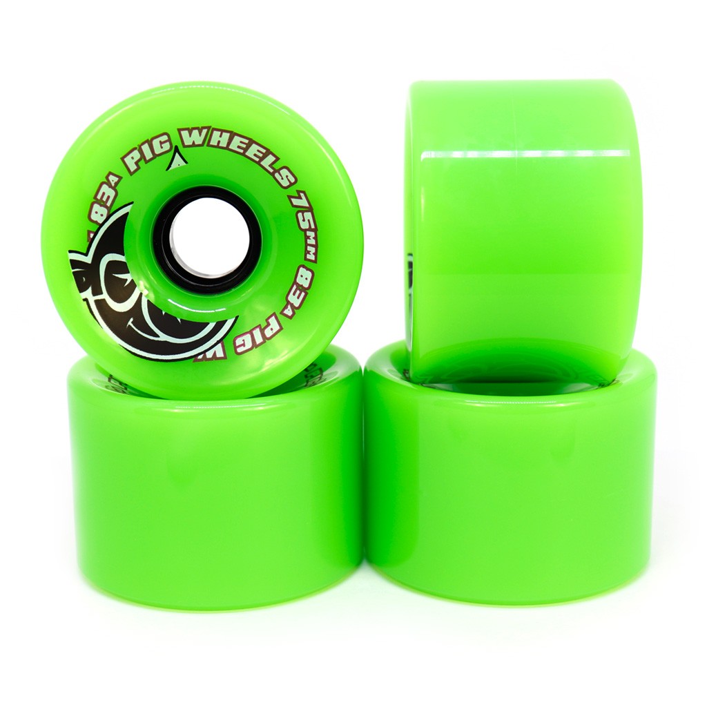 Roda Pig Wheels Voyager 75mm - 83A - Verde
