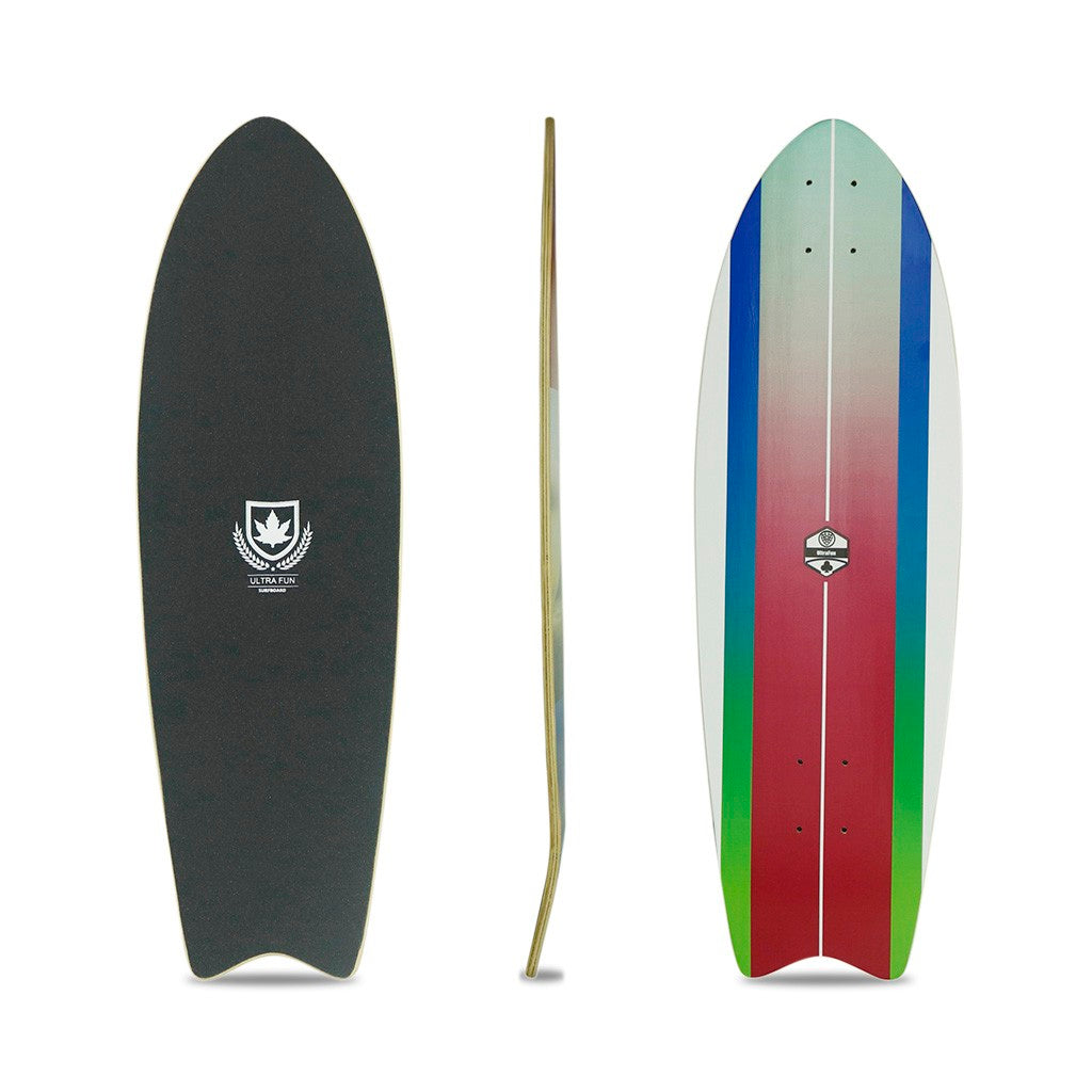 Shape Ultra Fun Surfboard Simulador - Striples - Rosa / Azul / Branco