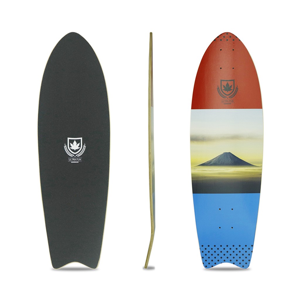 Shape Ultra Fun Surfboard Simulador - Vulcano - Vermelho / Preto / Azul