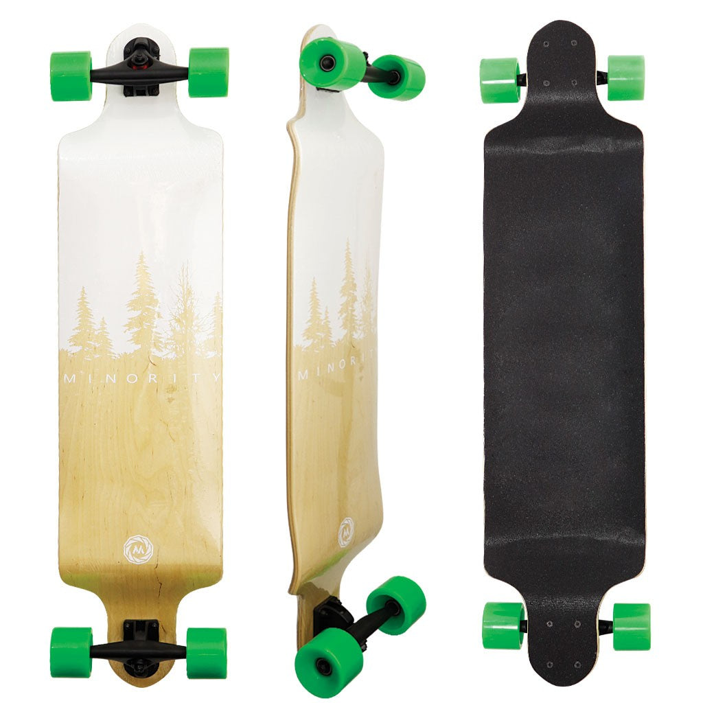 Skate Longboard Multimarca Rebaixado - Branco / Preto / Verde