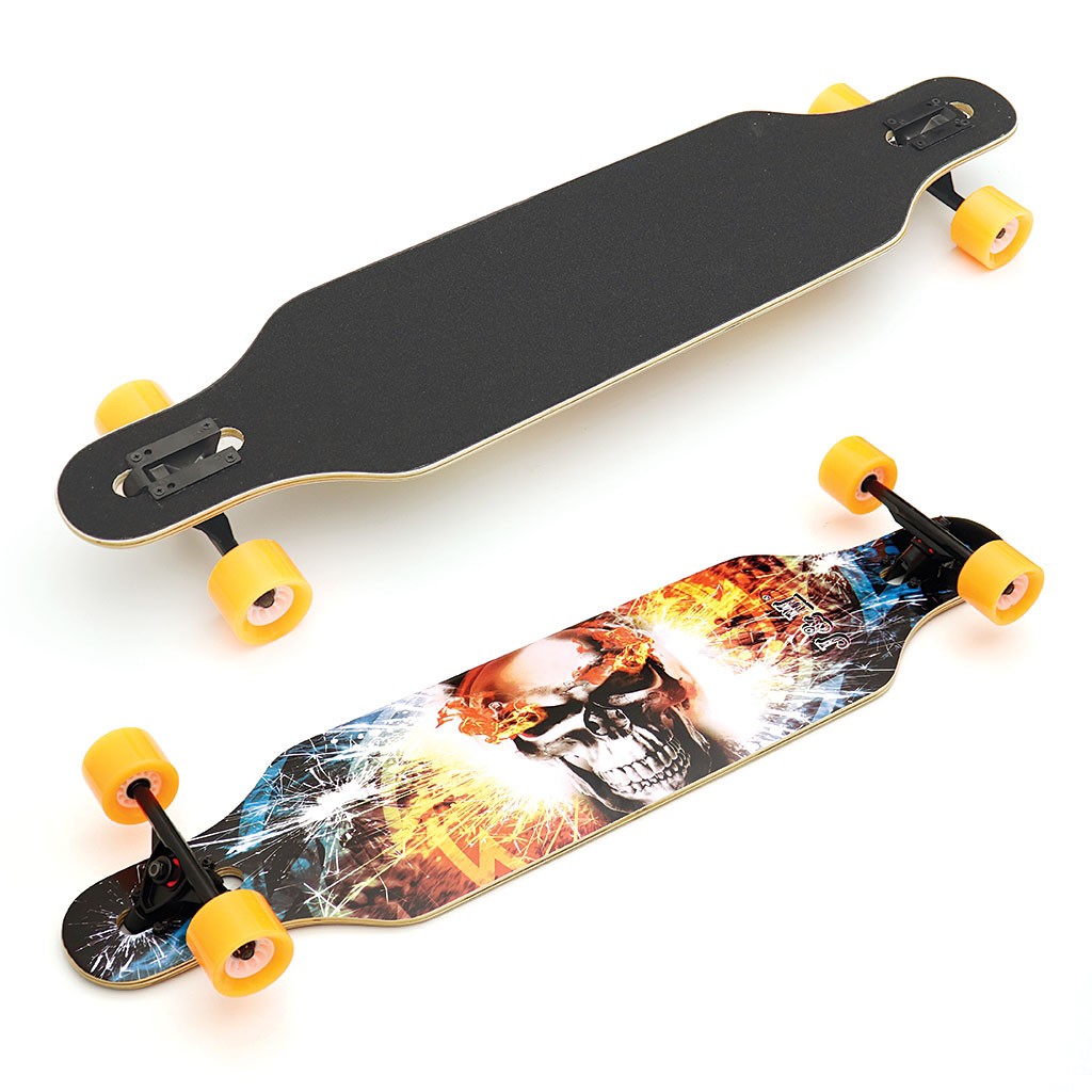 Skate Longboard Multimarca Freeride - Multicolor / Preto / Laranja