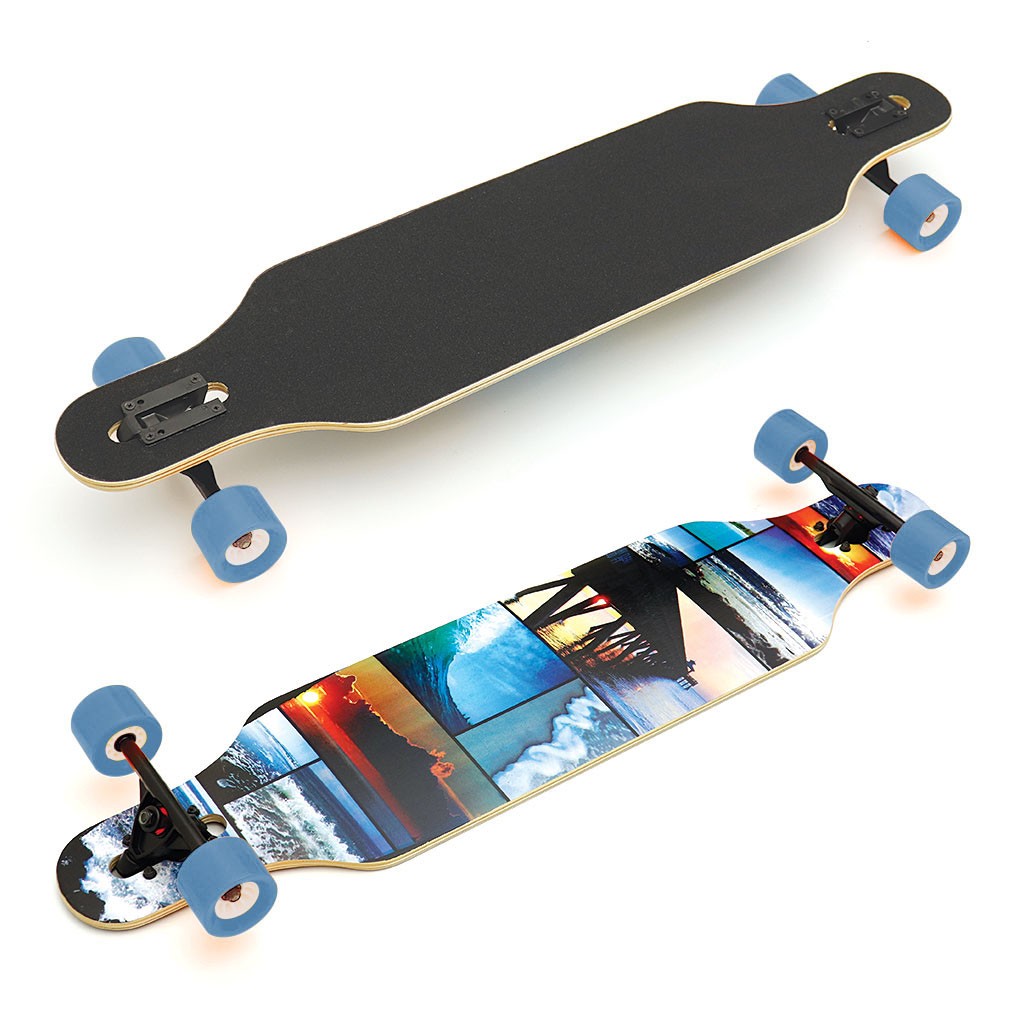 Skate Longboard Multimarca Freeride - Azul / Preto / Azul