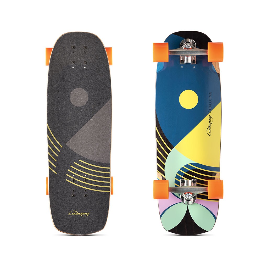 Skate Longboard Loaded Boards Loaded Ballona Willy - Azul / Laranja