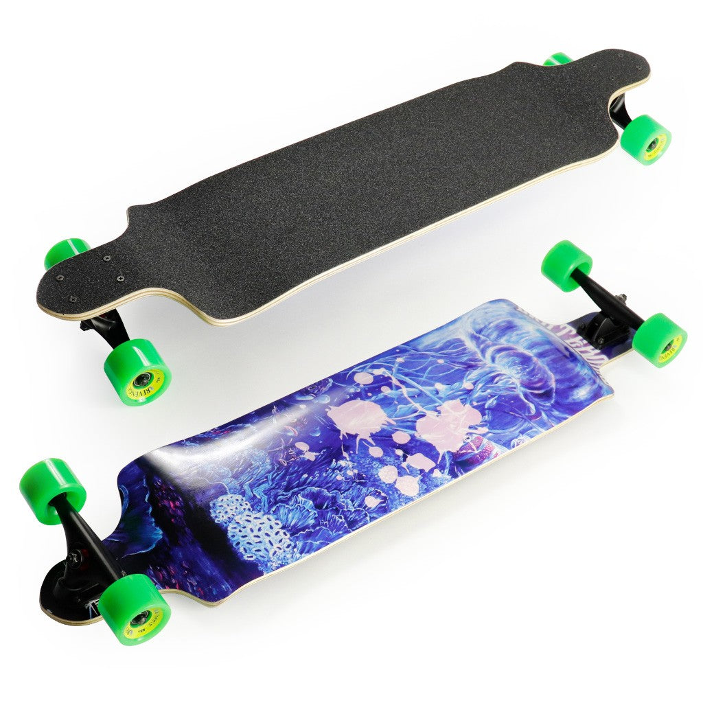 Skate Longboard Multimarca Rebaixado V2 - Azul / Verde