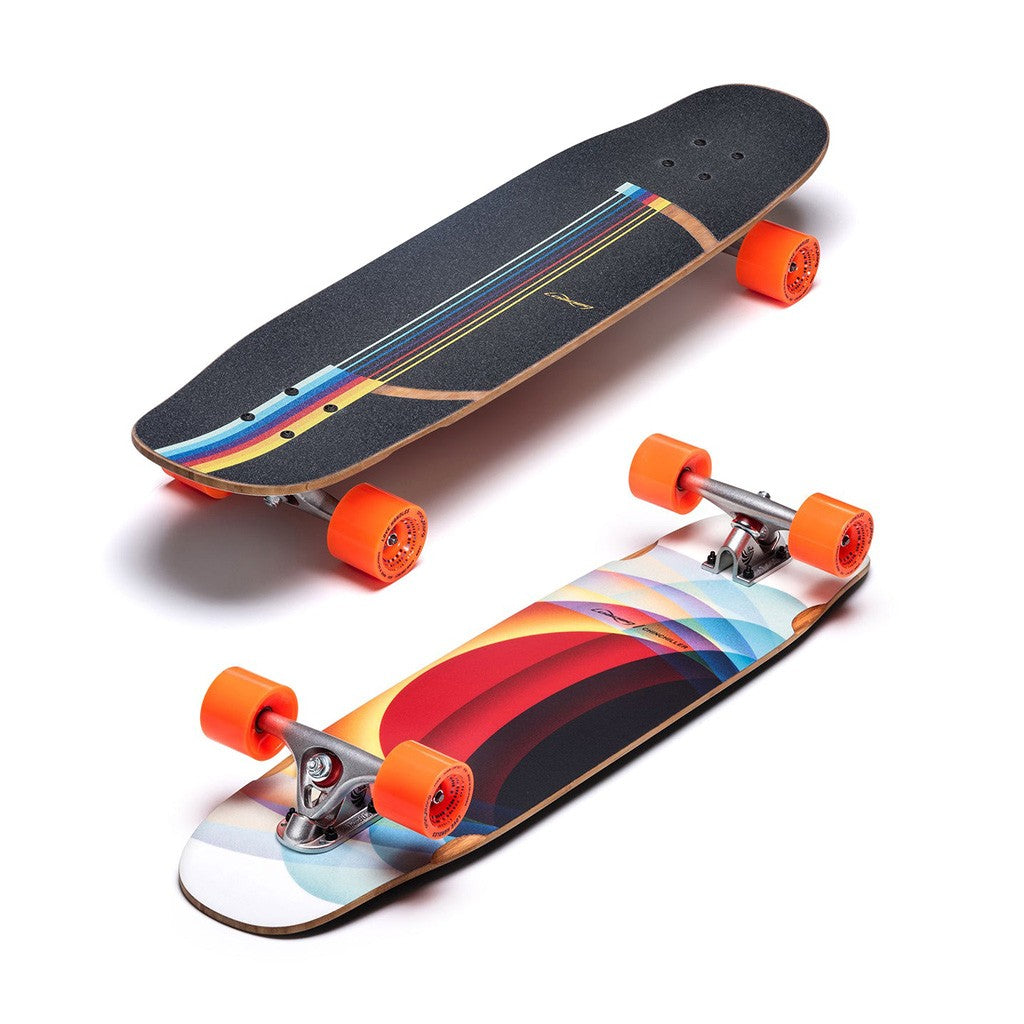Skate Longboard Loaded Boards Loaded Chinchiller 34 - Branco / Laranja
