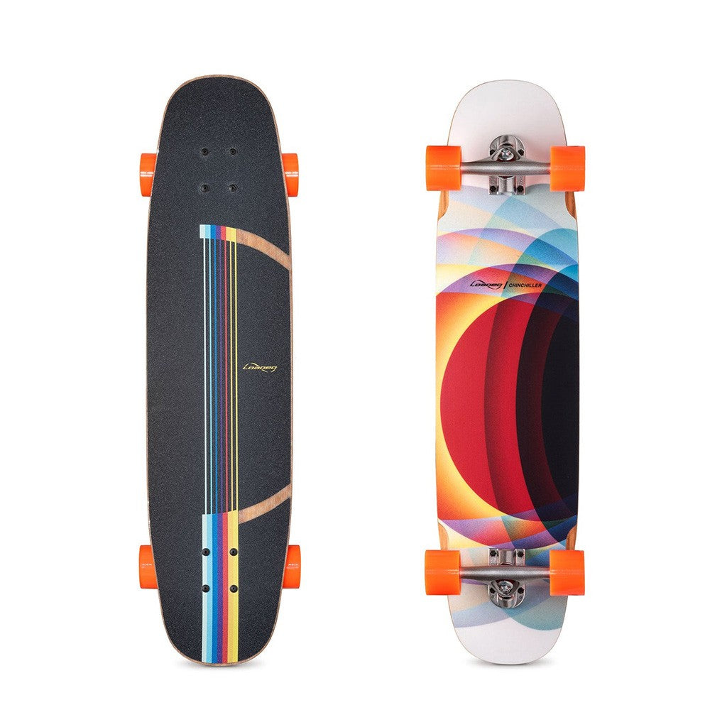 Skate Longboard Loaded Boards Loaded Chinchiller 34 - Branco / Laranja