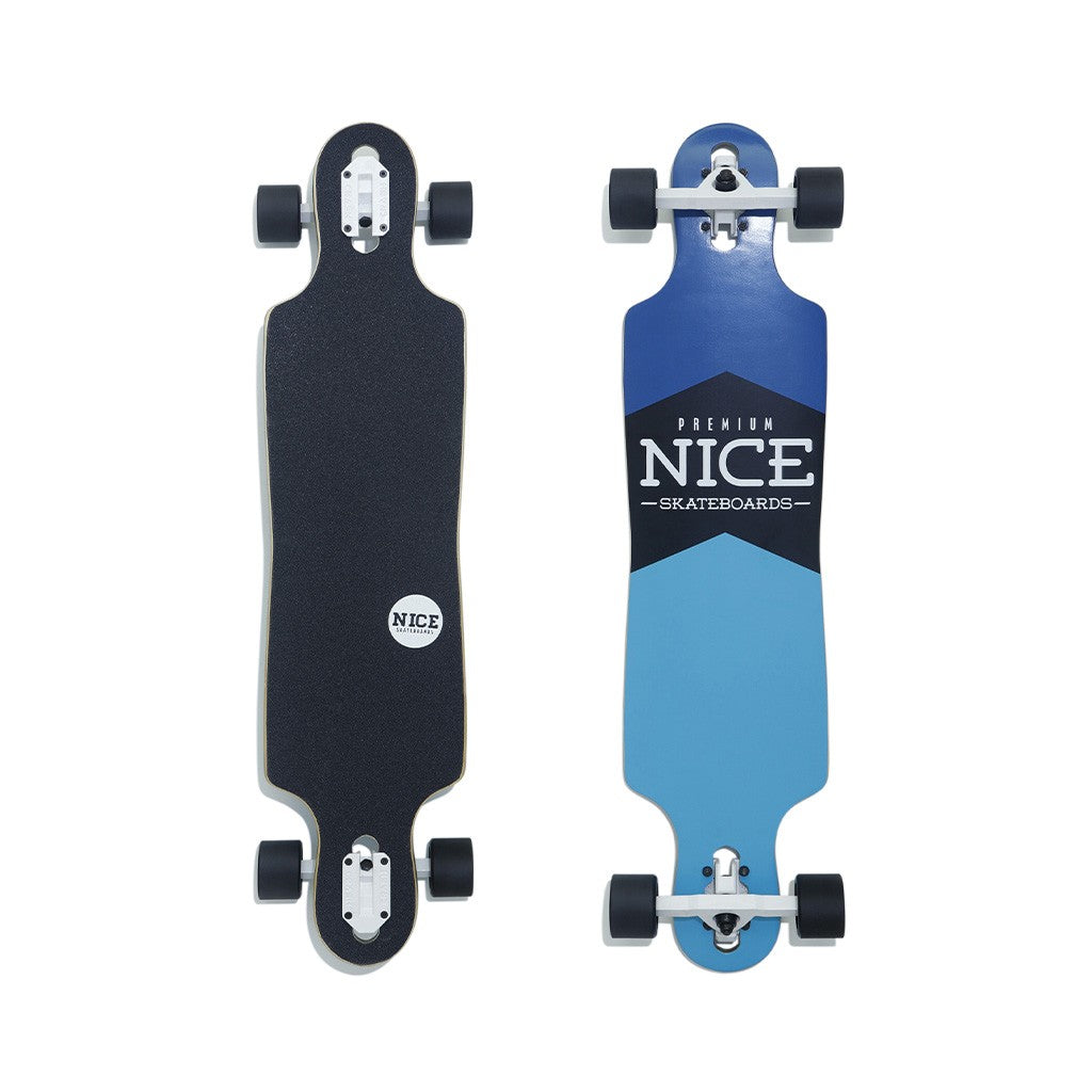 Skate Longboard Nice Skateboards Point Twin - Azul / Preto