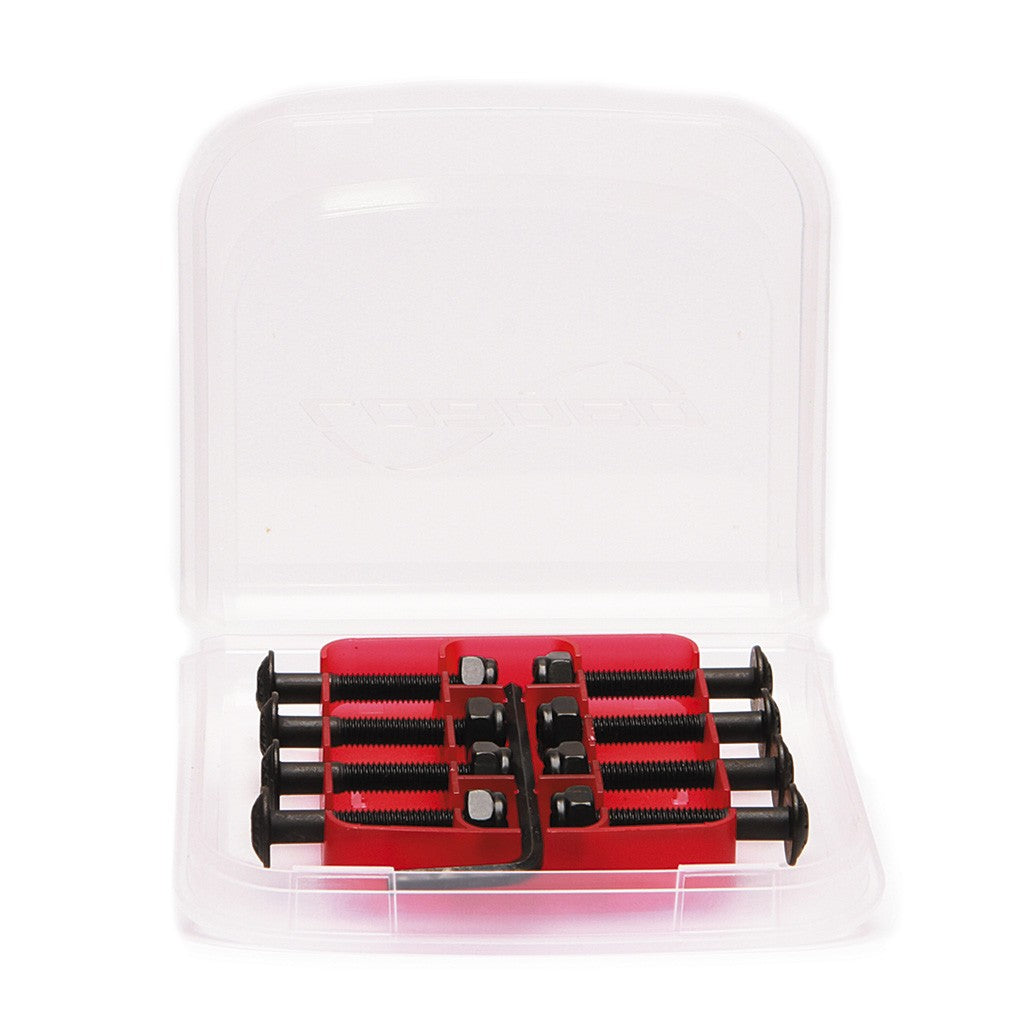 Parafuso de base Loaded Boards Hardware 1.25 Inch - Preto / Vermelho