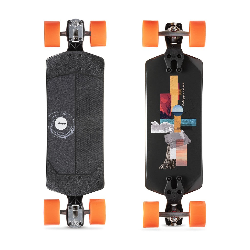 Skate Longboard Loaded Boards Loaded Fathom 33 - Preto / laranja