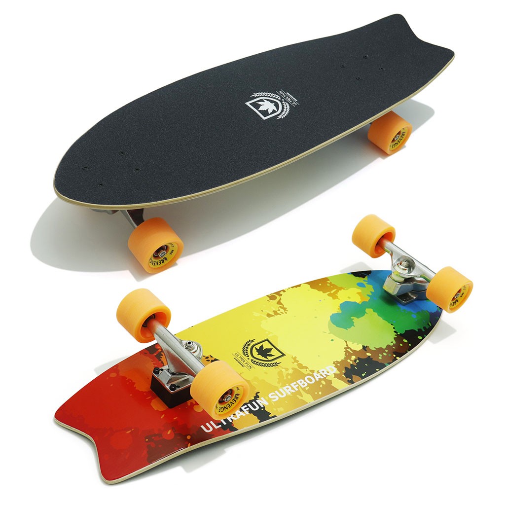 Skate Longboard Multimarca Skate Simulador 32 Splate - Verde / Laranja / Vermelho