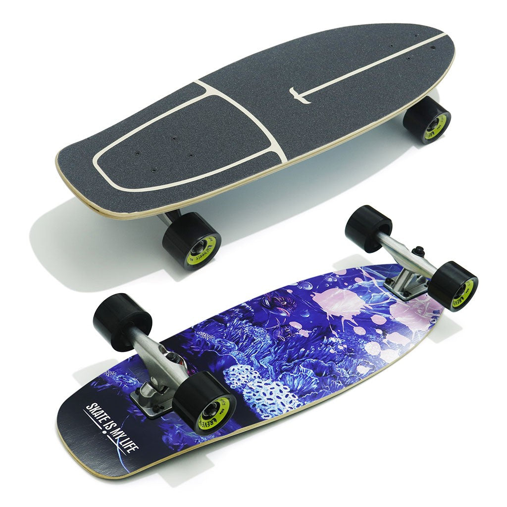 Skate Longboard Multimarca Skate Simulador 30 Deep sea - Azul / Preto