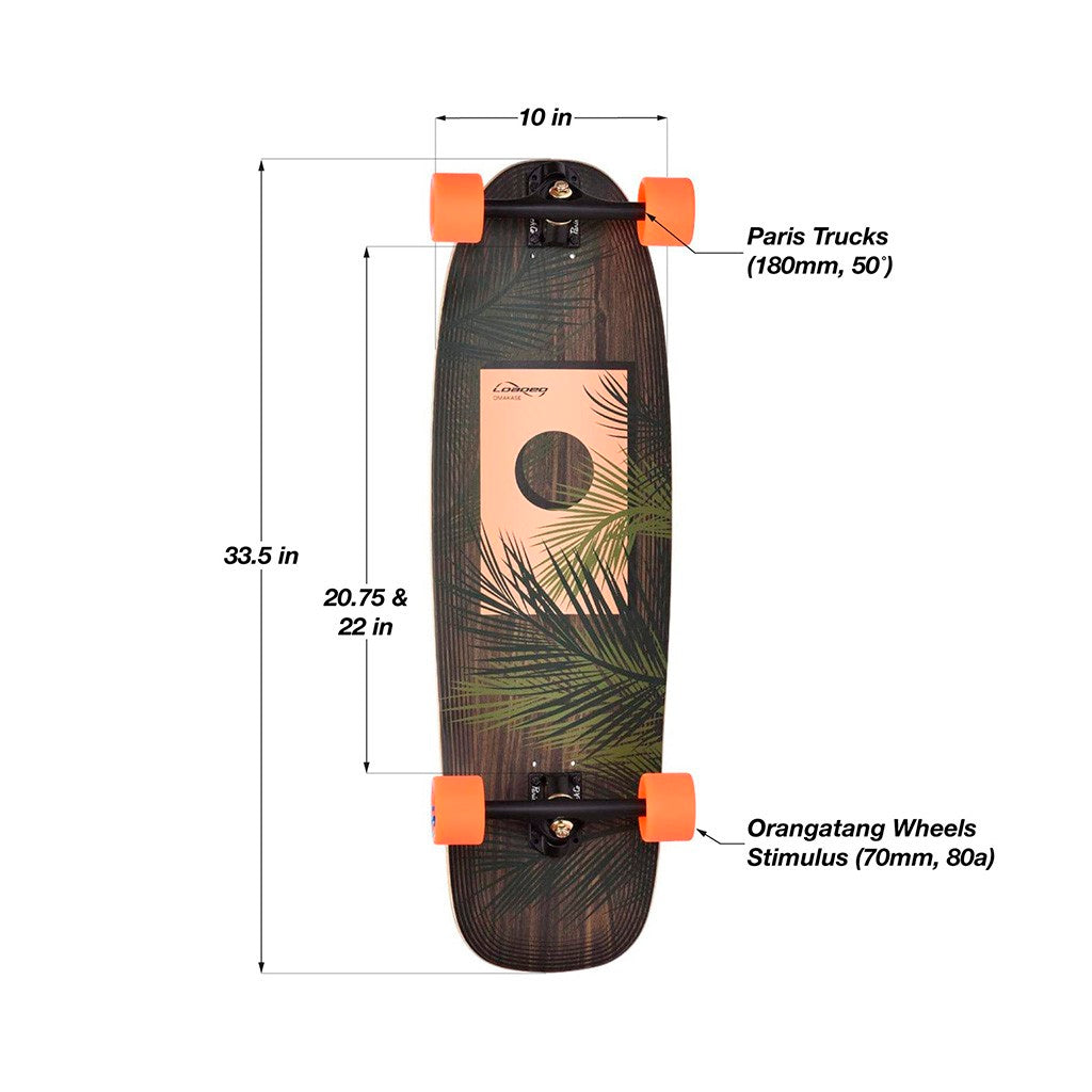 Skate Longboard Loaded Boards Loaded Omakase - Marrom / Laranja