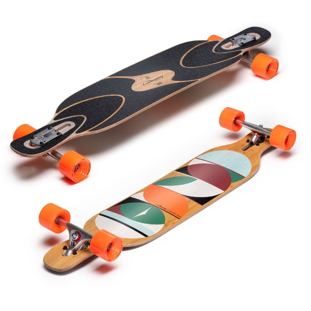 Skate Longboard Loaded Boards Dervish Sama Flex 2 - Bege / Laranja