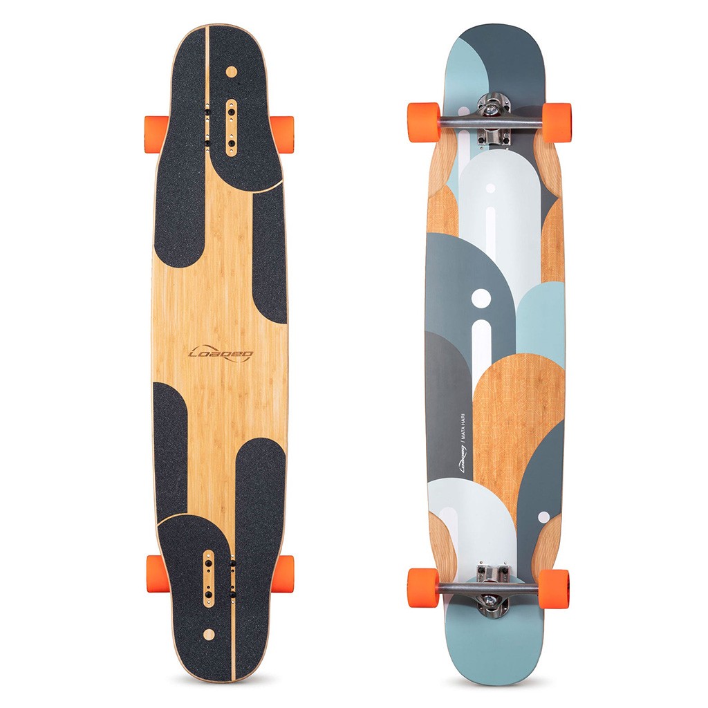 Skate Longboard Loaded Boards Mata Hari - Bege / Laranja