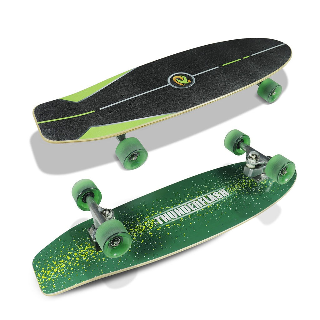 Skate Longboard Multimarca Skate Simulador 33 Thunderflash - Verde
