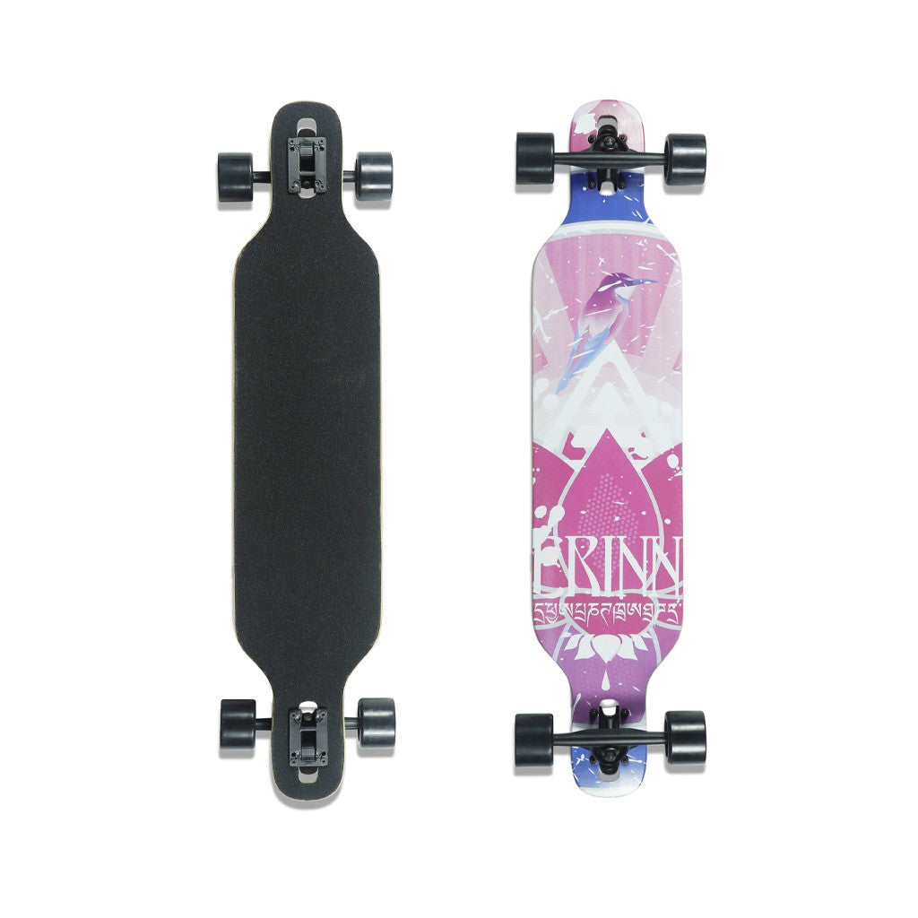 Skate Longboard Multimarca Erinn Bird - Branco / Rosa
