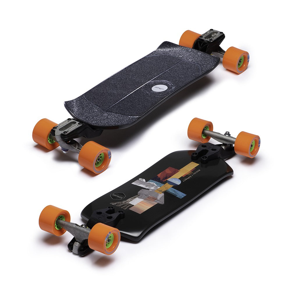 Skate Longboard Loaded Boards Fathom Surfskate Edition CX - Preto / Laranja