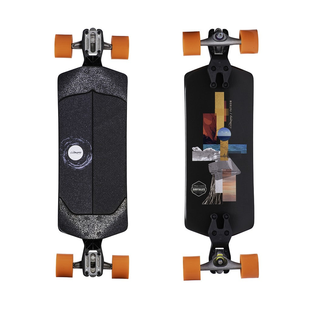 Skate Longboard Loaded Boards Fathom Surfskate Edition CX - Preto / Laranja