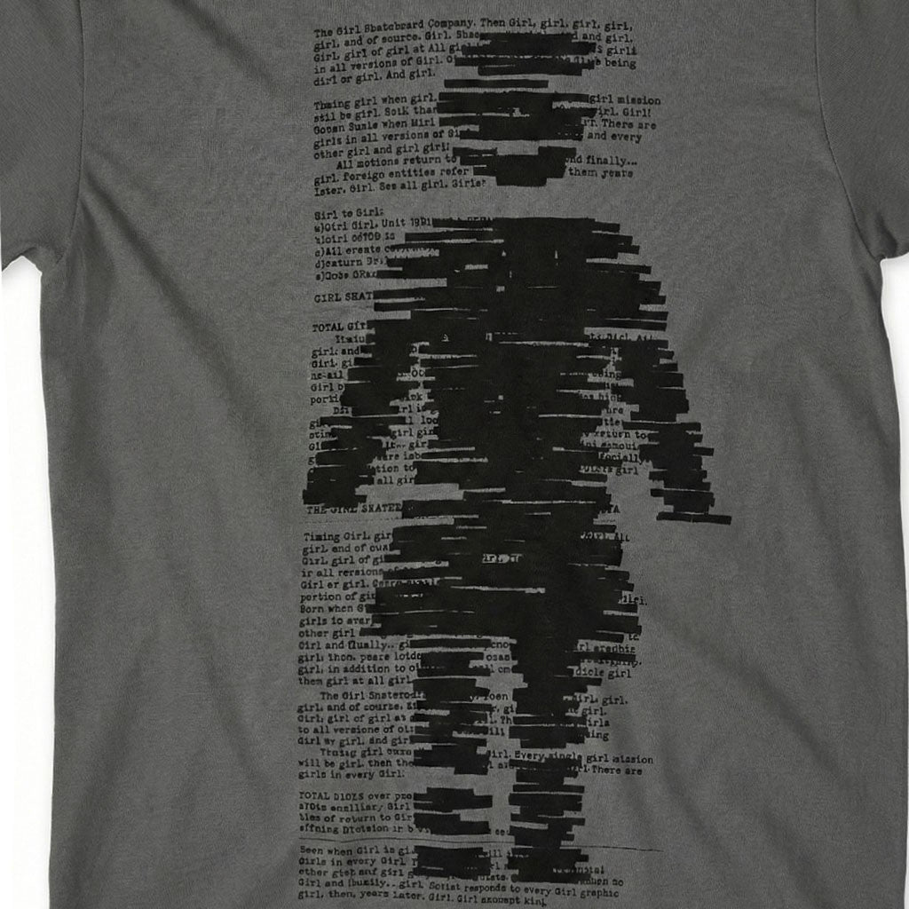 Camiseta Girl Skateboards Redacted - Chumbo
