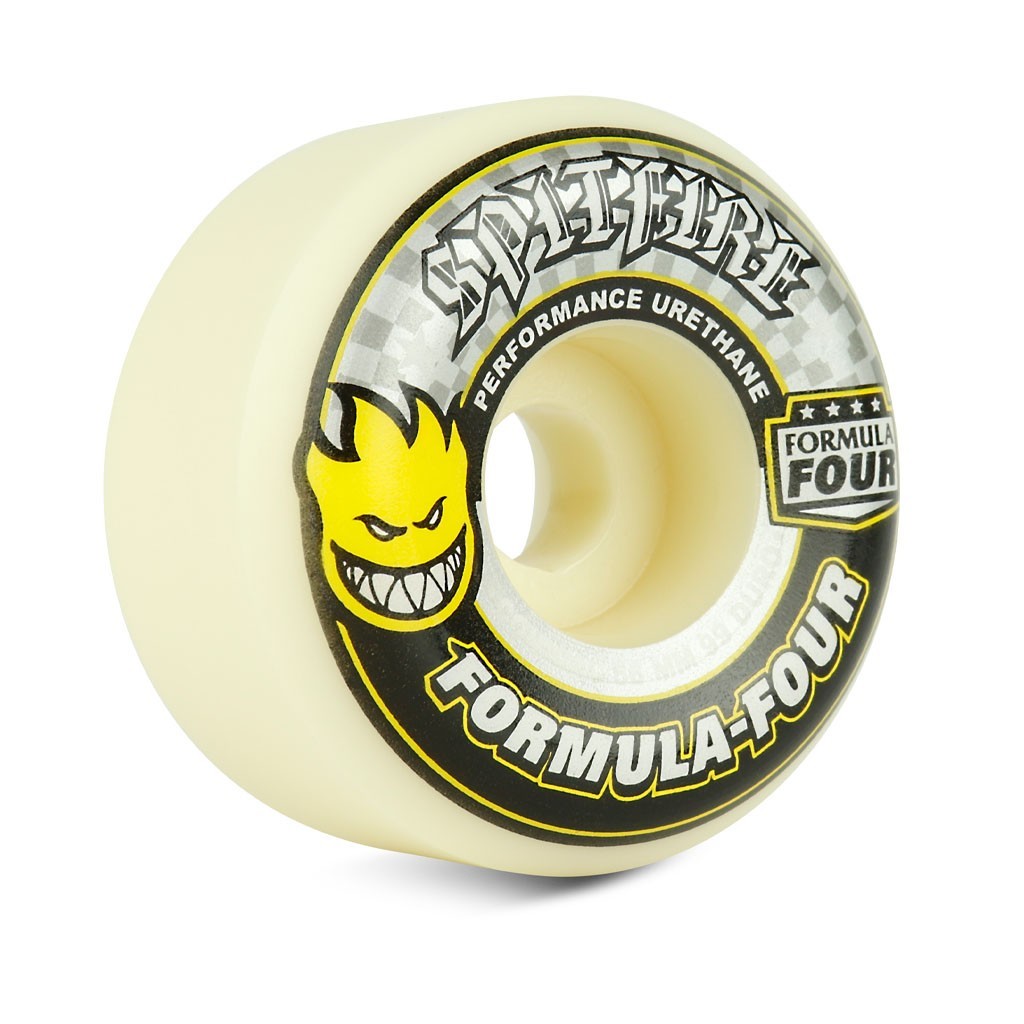 Roda Spitfire Wheels Conical Formula Four 56MM - 99DU - Branco / Preto / Cinza / Amarelo