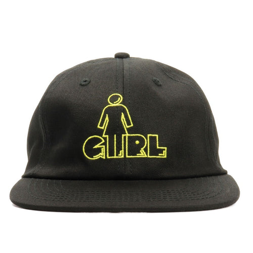 Boné Girl Skateboards Pac OG Man Embroidered - Preto / Amarelo
