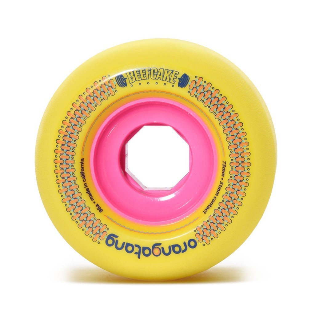 Roda Orangatang Wheels Beefcake 73mm 86a - Amarelo