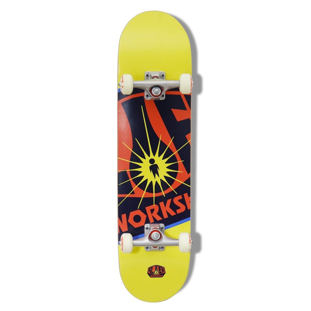Skate Completo Alien Workshop Og Logo - Amarelo / Preto / Vermelho