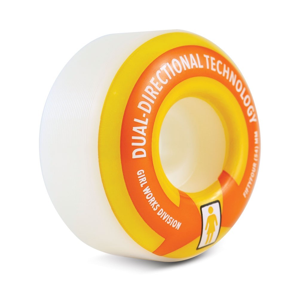 Roda Girl Skateboards Dual Directional 54mm - 99A - Branco
