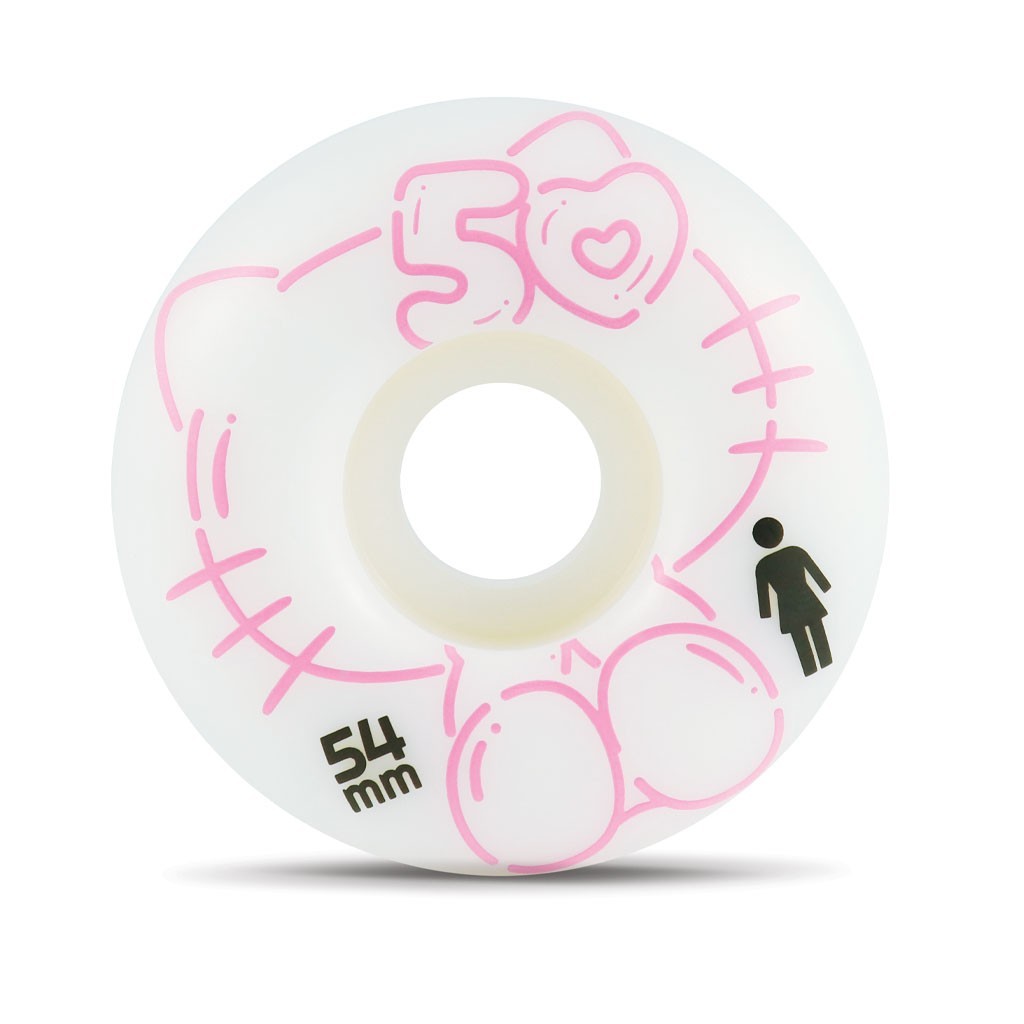 Roda Girl Skateboards Girl x Hello Kitty 50th Anniversary 54mm - 99A - Branco