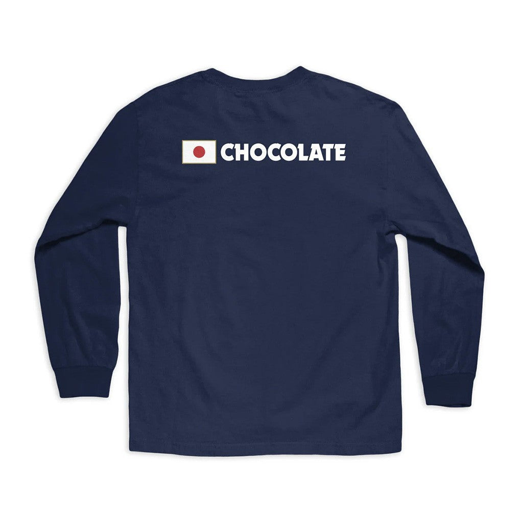 Camiseta manga longa Chocolate Skateboards Japan - Marinho