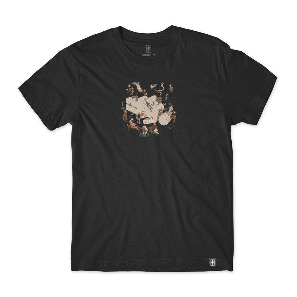 Camiseta Girl Skateboards Monumental - Preto