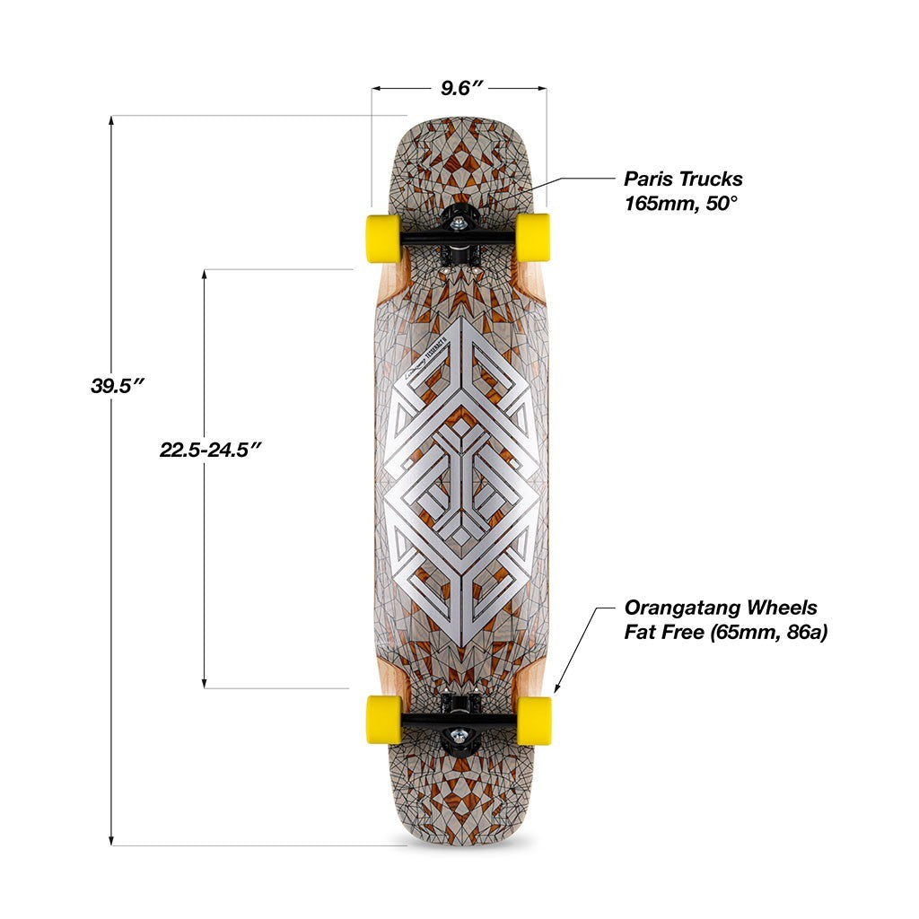 Skate Longboard Loaded Boards Tesseract II - Cinza