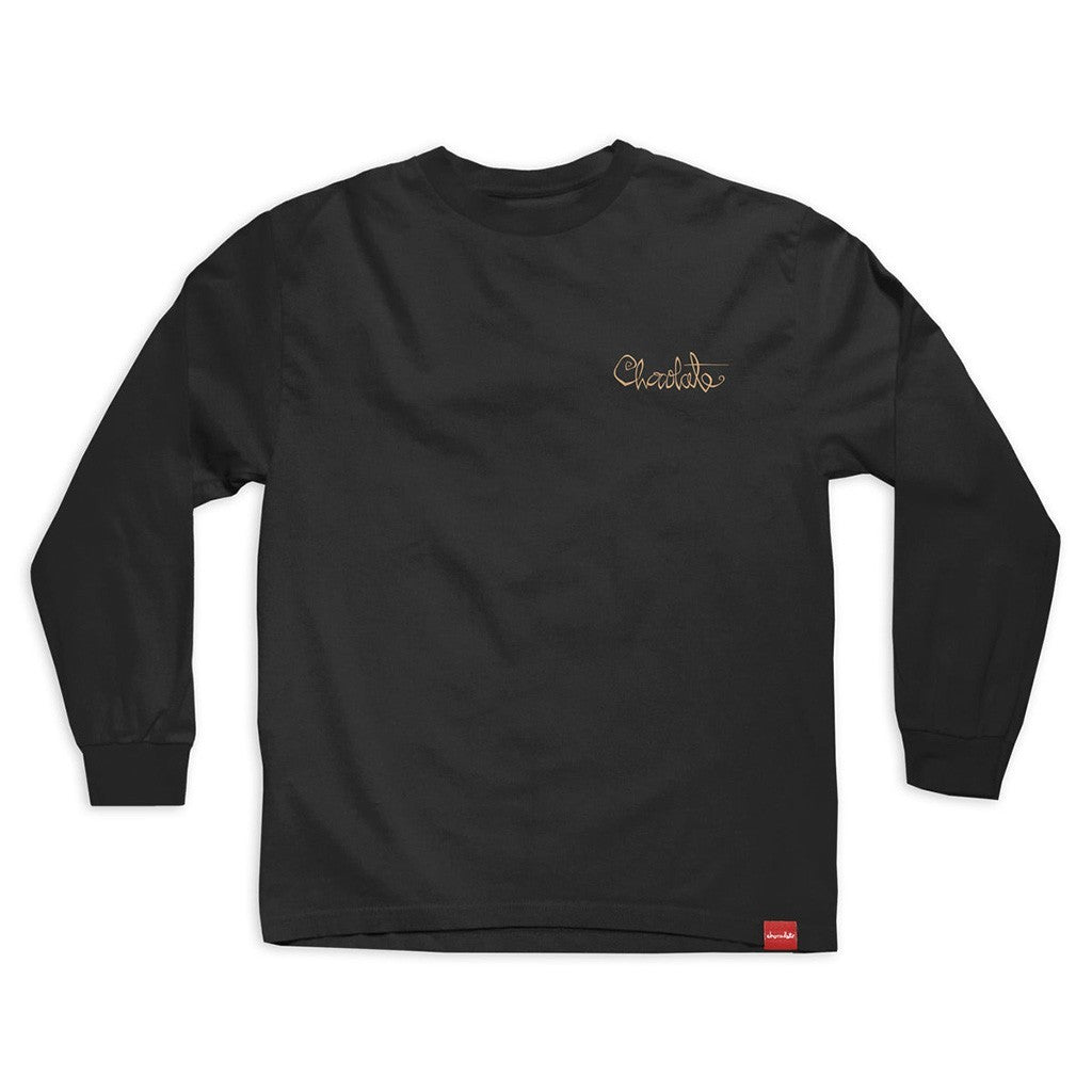 Camiseta manga longa Chocolate Skateboards 94 Script - Preto
