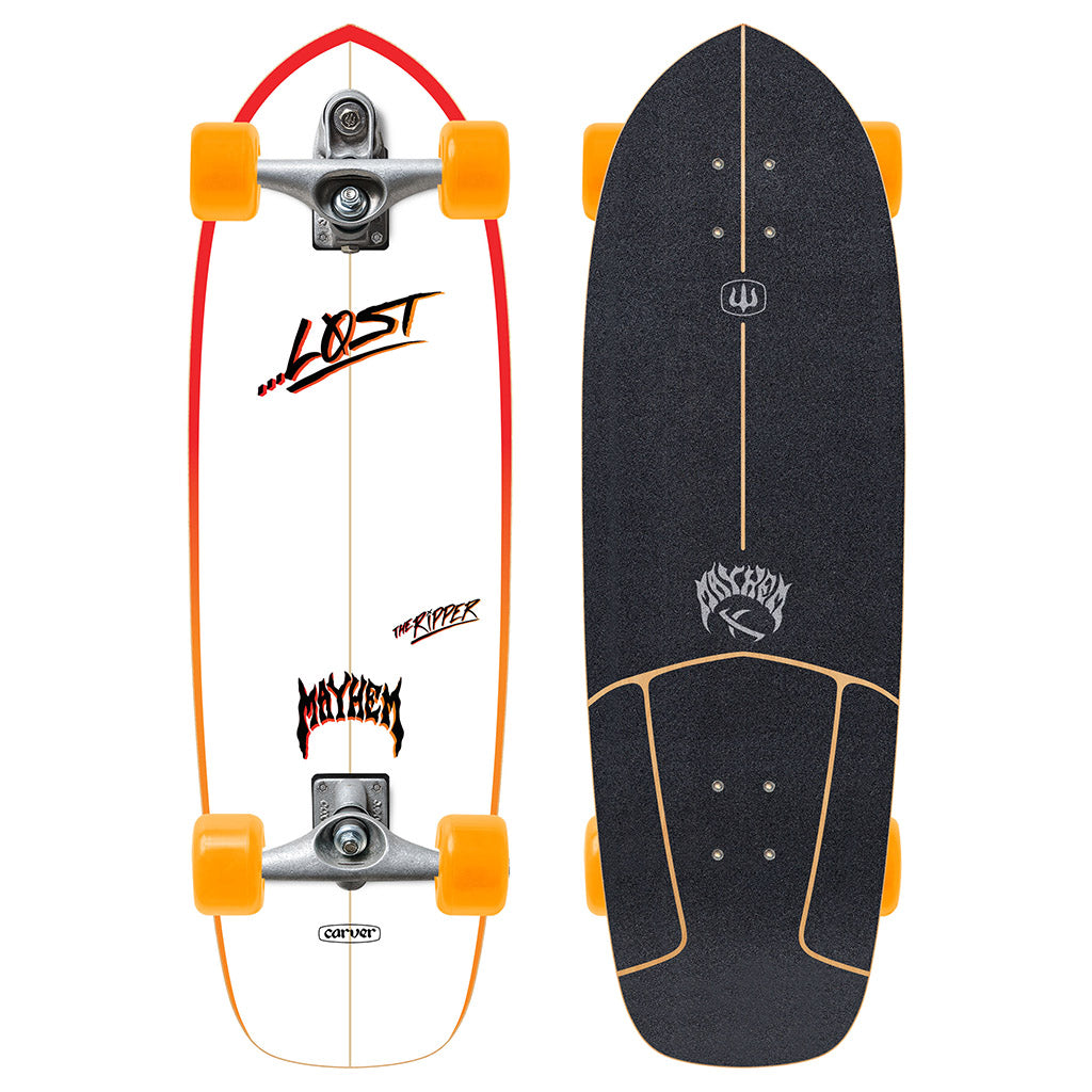 Skate Longboard Carver …Lost Ripper Surfskate C7 - Branco