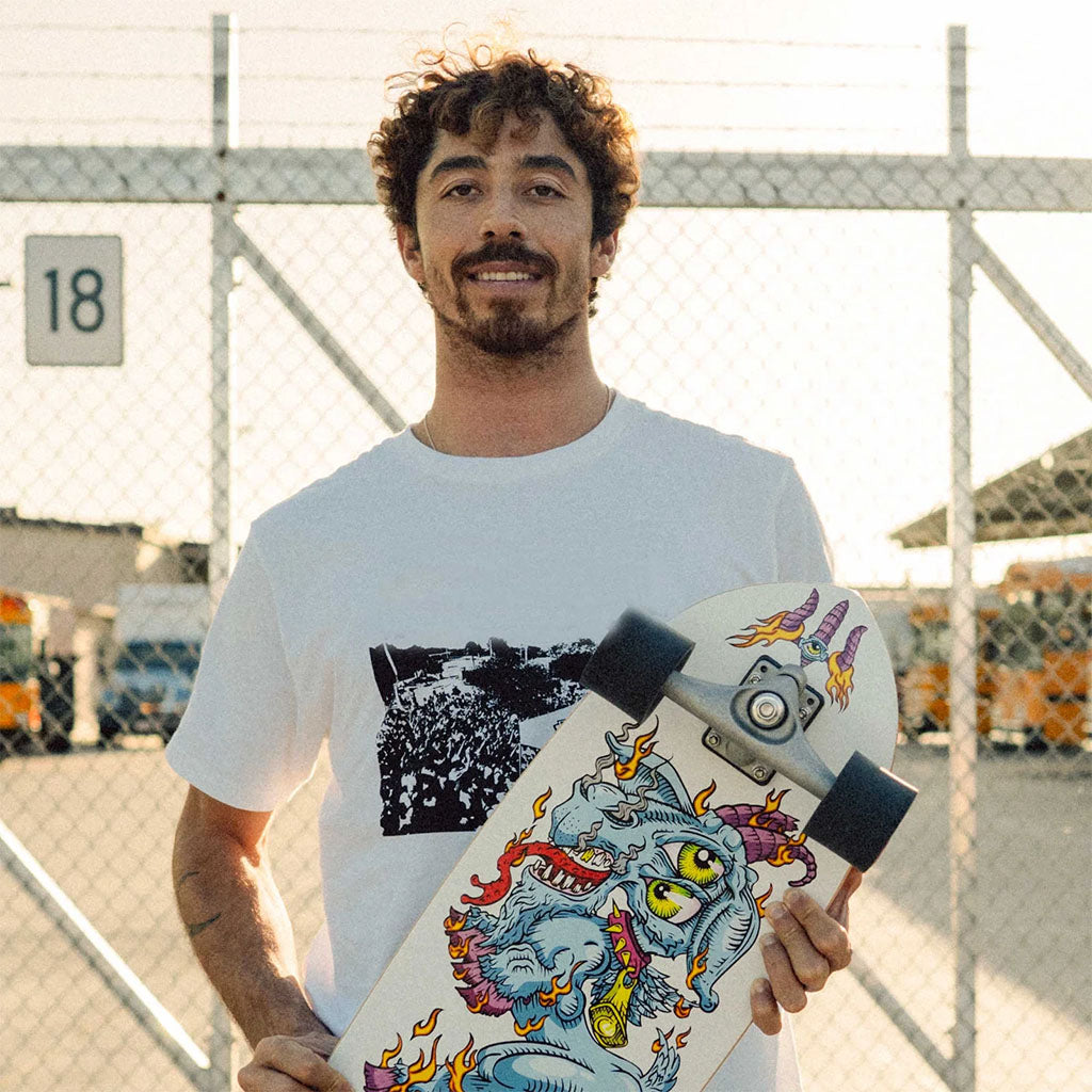 Skate Longboard Carver Yago Fire Goat Surfskate CX - Branco